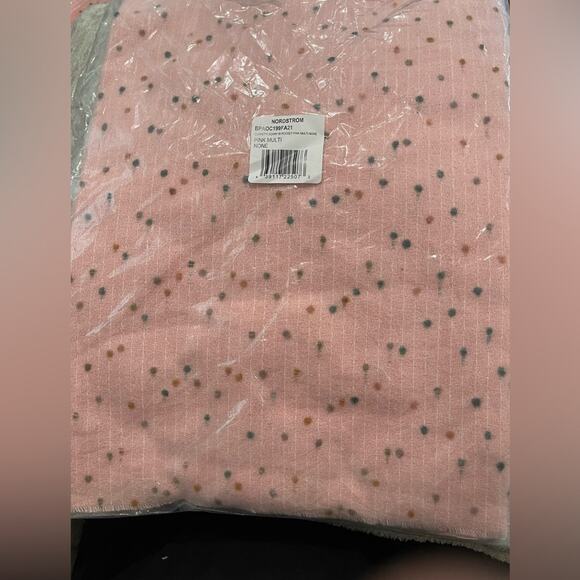 BP.  NORDSTROM Women’s Soft Confetti Fringe Scarf Wrap In Pink Multi - Picture 2 of 5